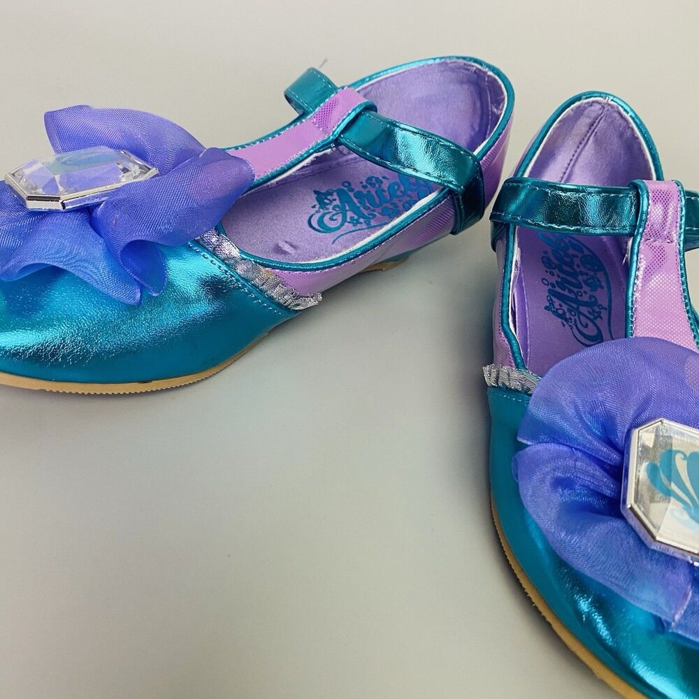 Disney Ariel Little Mermaid Heel Dress Up Shoes Girls Size 13/1 Costume Princess - Picture 4 of 10